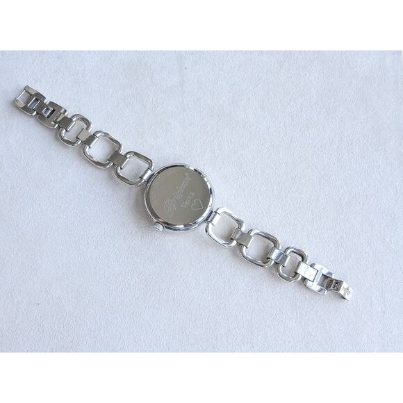 Brighton Varna Watch Silver Plated Butterfly Floating Rhinestone Retired 7.5" - Picture 9 of 9